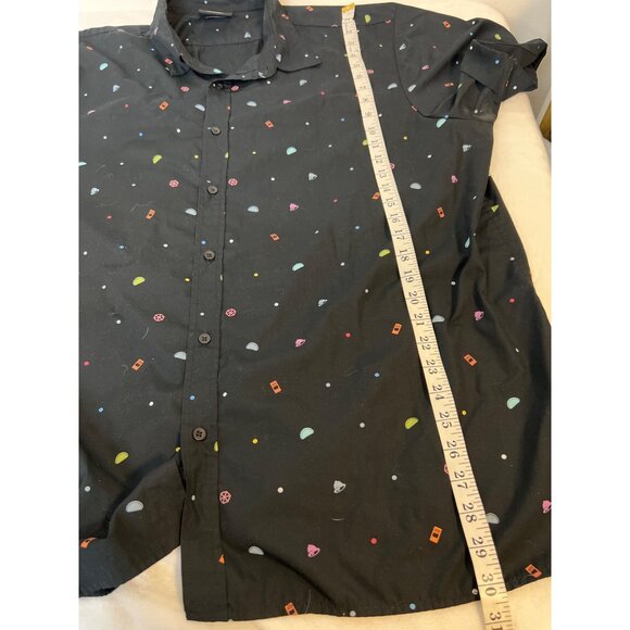 Taco Bell 2X Graphic Print Button up Mens Shirt Hawaiian Sauce Packets Bells+ - Picture 7 of 7